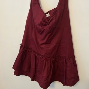 Princess Polly Deep Red Sleeveless Blouse